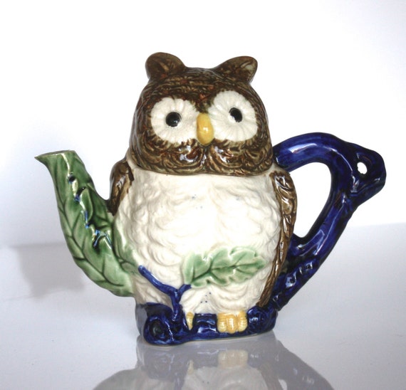 Vintage Ceramic Owl Tea Pot Made In Japan by UptownFound on Etsy