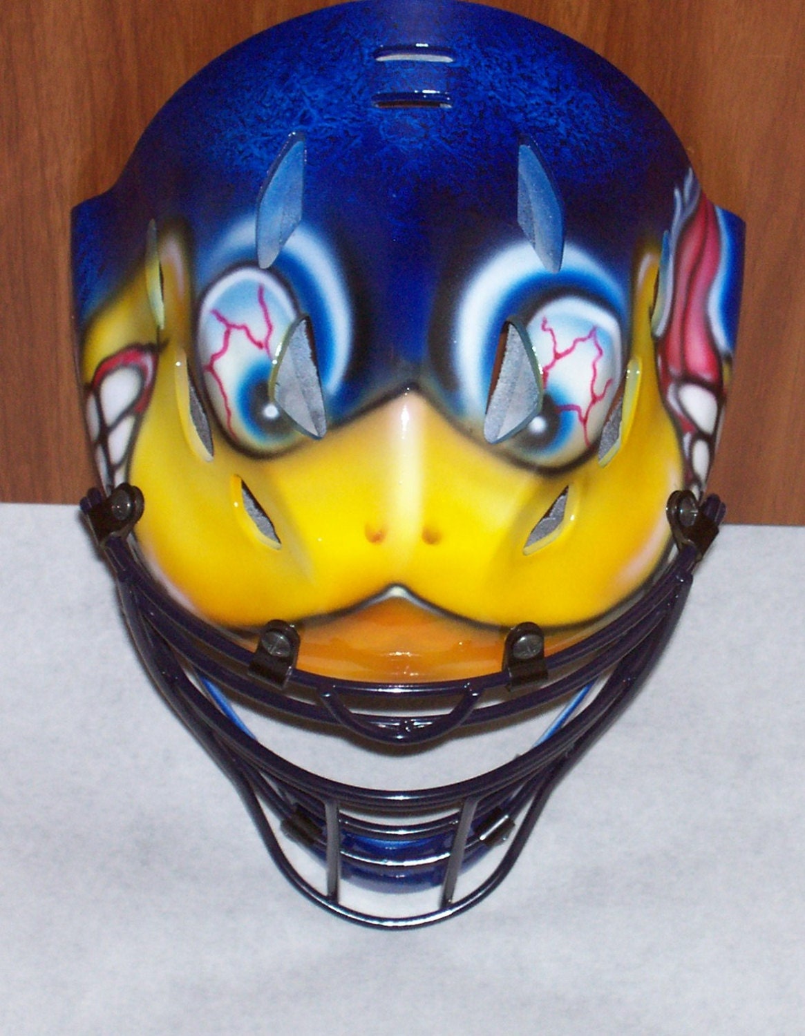 Airbrushed Road Runner Baseball Softball Catchers Helmet