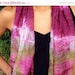 40% OFF SALE Tie Dye Scarf: Magenta Silk Scarf, Fall Scarf, Hand Dyed Scarf, Hippie Scarf, Comes in a Organza Gift Bag, Great Gift, Fashion