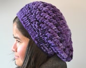 Warm Womens Knit Slouch Hat made from 100% Wool