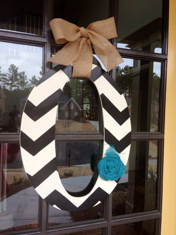 Items similar to Door hanger: Initial Front Door Hanger on Etsy