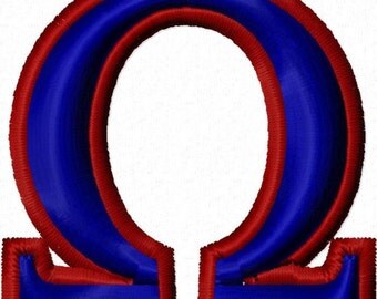 3D Puff Greek Embroidery Fonts 1601
