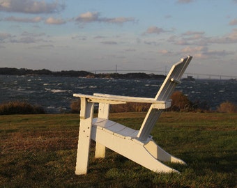 White Adirondack Chair Photograph. Newport Rhode Island ...