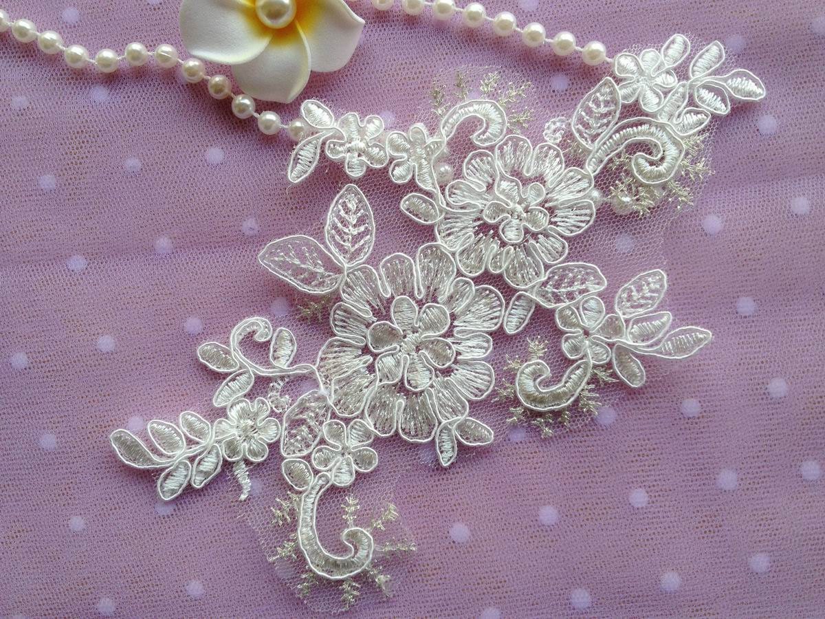 ivory lace applique