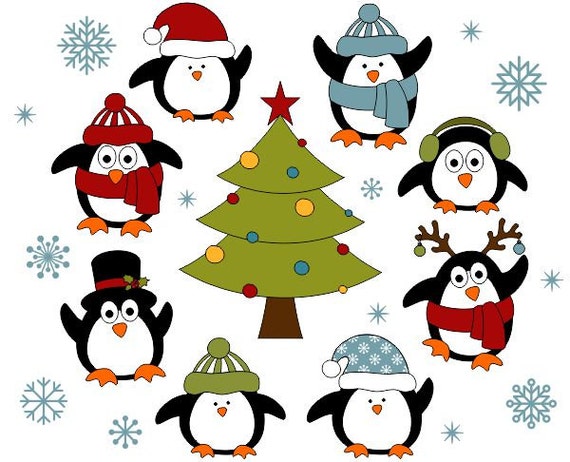 christmas penguins clip art free - photo #29