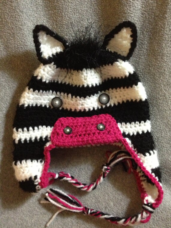 Items similar to Zebra Hat on Etsy