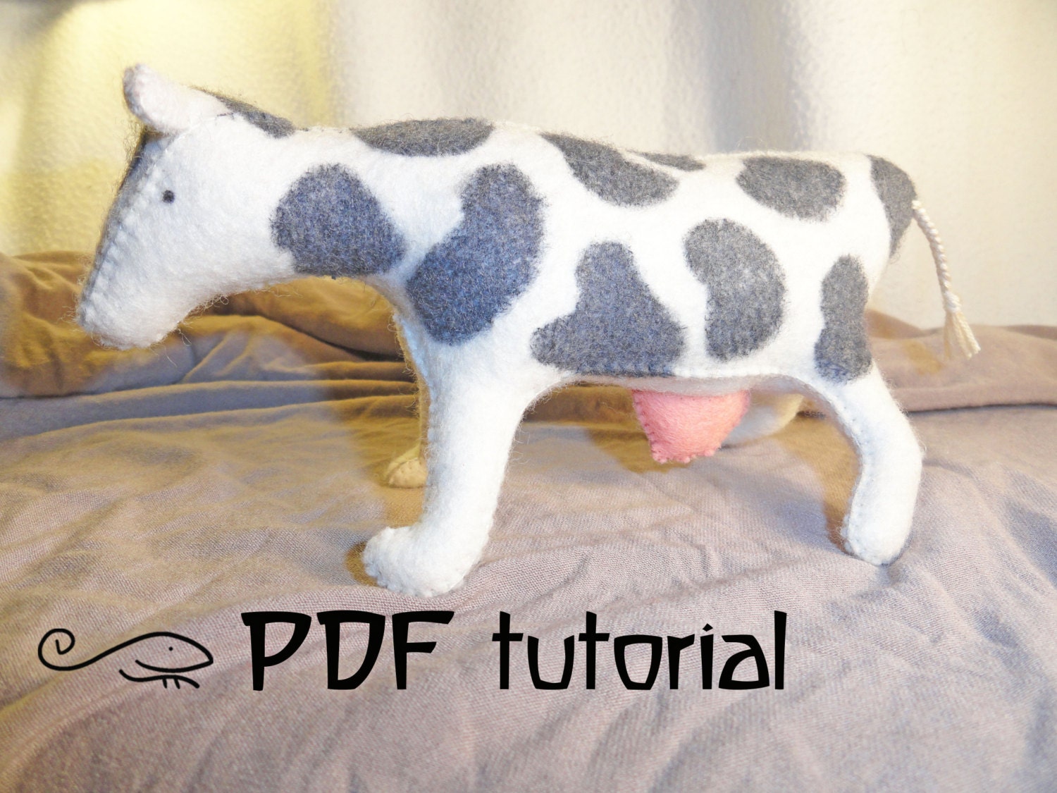 Felt cow felt cow making pattern felt animal felt by Leguanworld