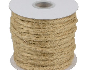 Natural 3.5mm Jute Twine - 25 Yard Roll (x 4)