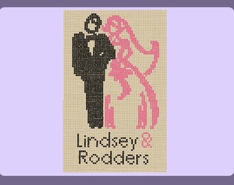 Mr & Mrs Wedding Sampler Cross Stitch Pattern (PDF Download)