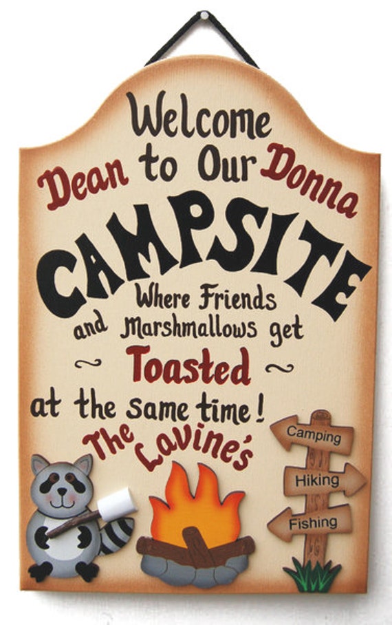 PERSONALIZED Funny Wood Camping Sign by UniquelyCraftedSigns