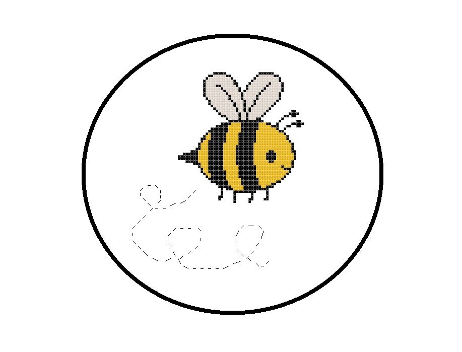 Baby Bumble Bee Cross Stitch Pattern Pdf Chart Instant