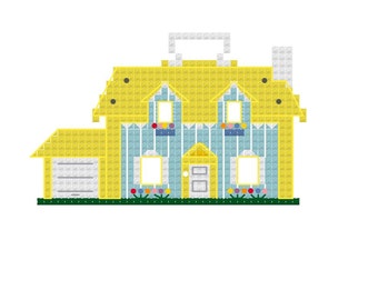 Vintage Fisher Price House Cross Stitch Pattern