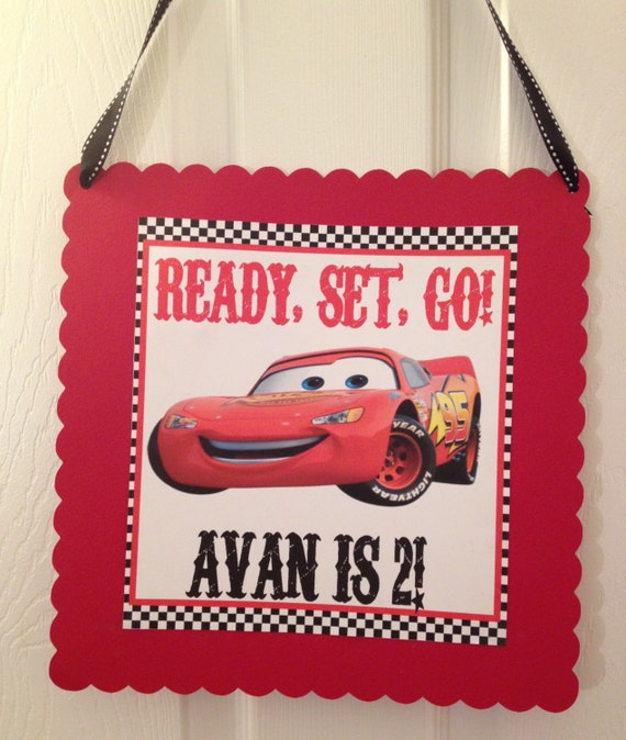 Disney Cars birthday door banner
