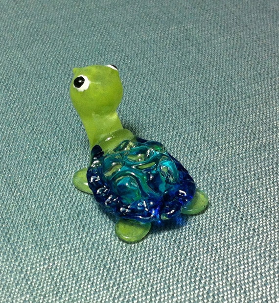 hand blown glass turtle