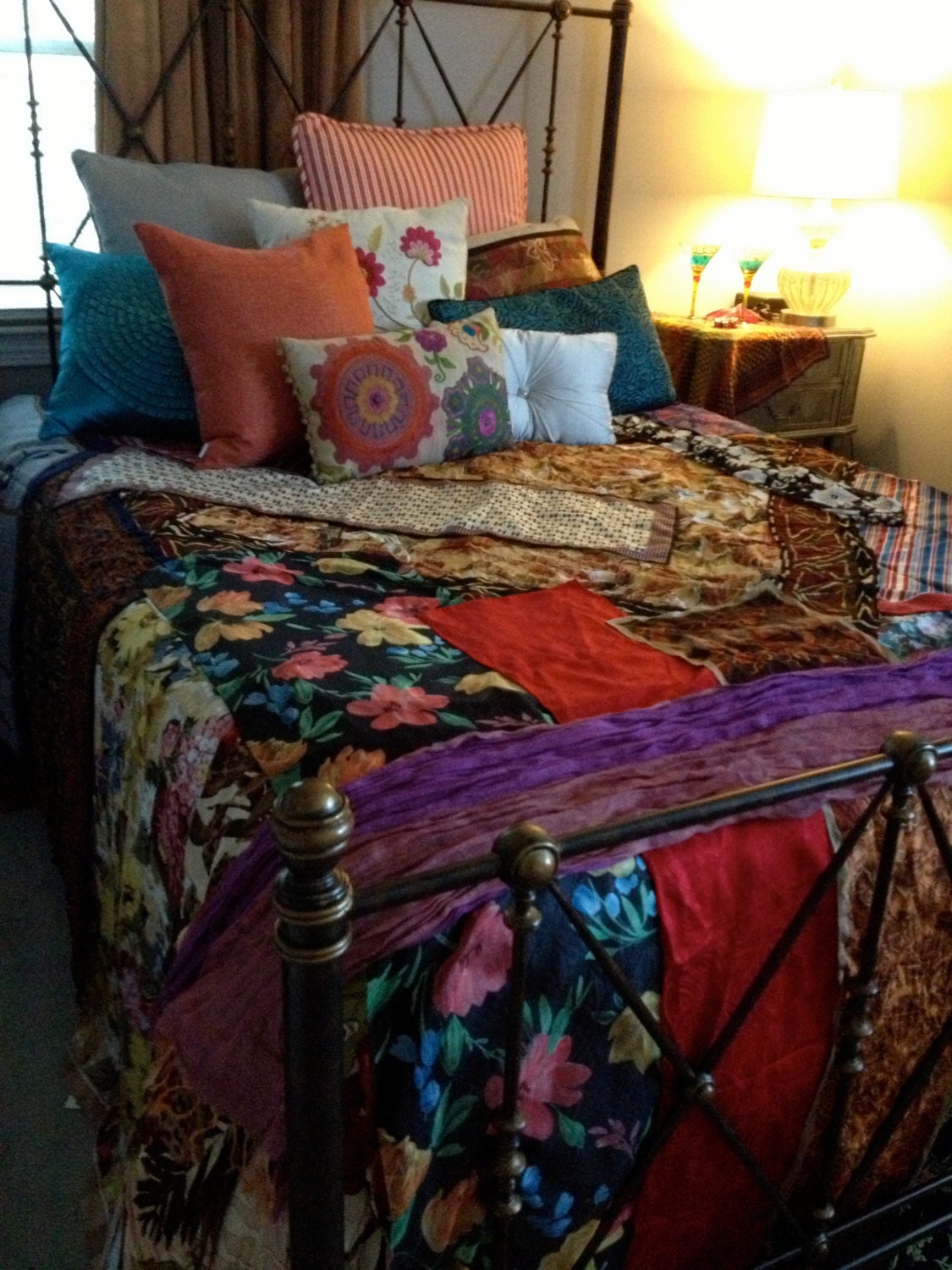 Gypsy Boho Bedspread Bedding Blanket Bohemian by ohMYcharley