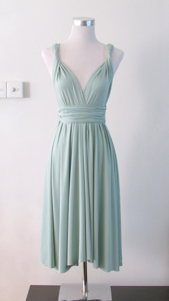 Kayla's Bridal Party Listing Convertible Dress in Sage Pale Green ...