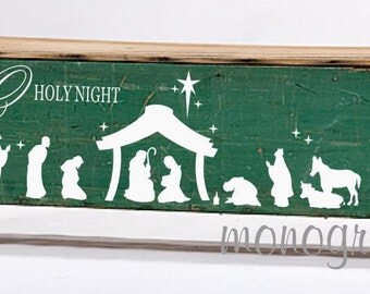 O Holy Night Nativity Vinyl Decal