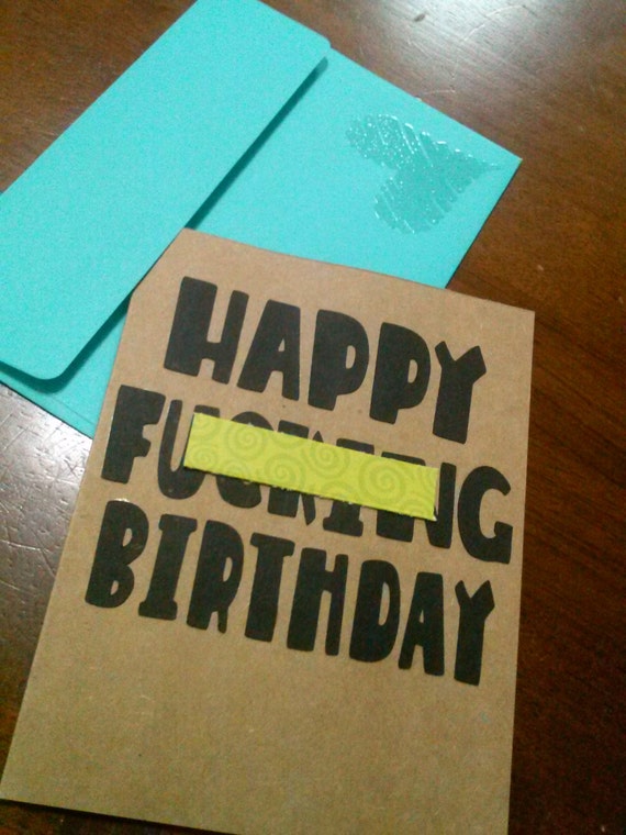 Naughty Happy Birthday Card by KAYnALs on Etsy