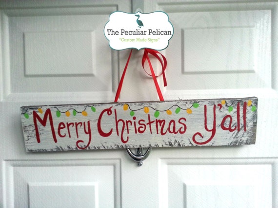 Items similar to Merry Christmas Y'all - CUSTOM, SOUTHERN, Christmas ...