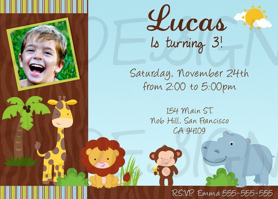 Invitaciones de cumpleaños de animales de la selva - Imagui Invitaciones de cumpleaños de animales de la selva - Imagui