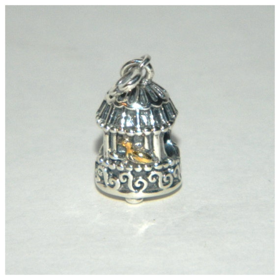 Authentic Pandora Songbird Bird Cage Bead Charm by JCNormsJewelry