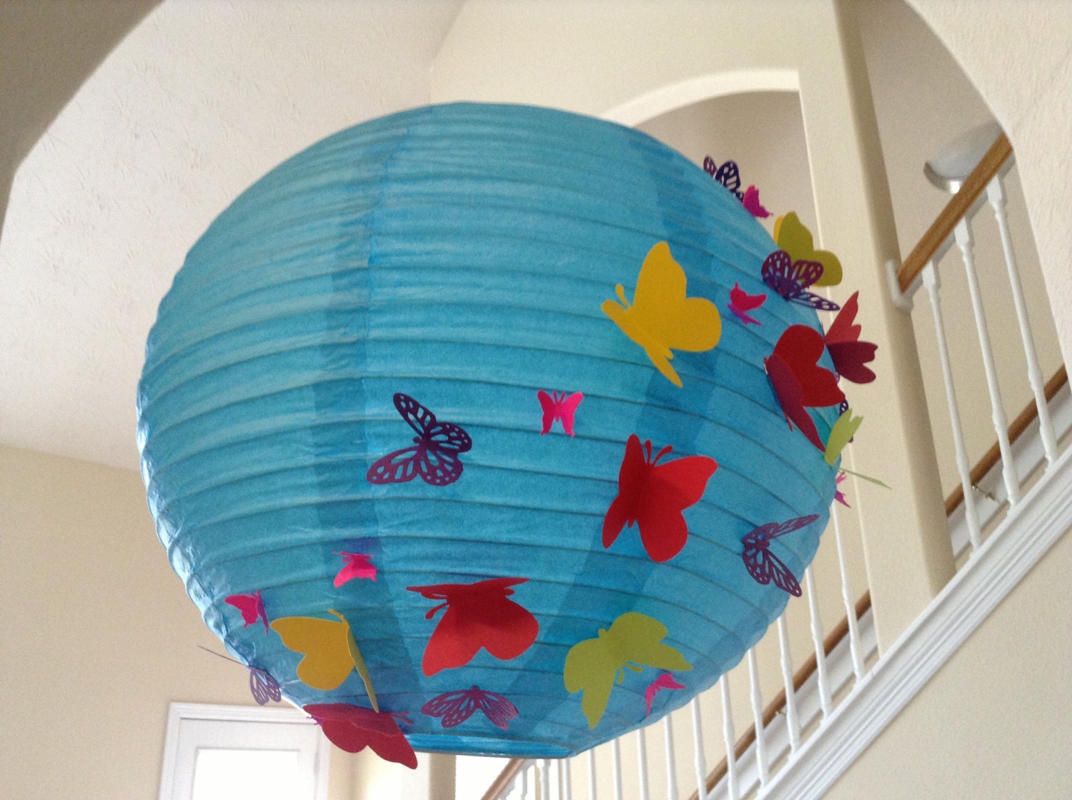 14 Tropical Paradise paper lantern butterfly lantern