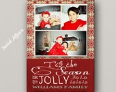 Christmas Card - Fa La La Christmas Snowflakes - DIY Printable Invitation Il_170x135