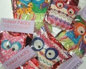 FUNNY FACES ...hot-cold packs for kids / bath and beauty gifts / reduce stress / warming pillow / soothing comfort