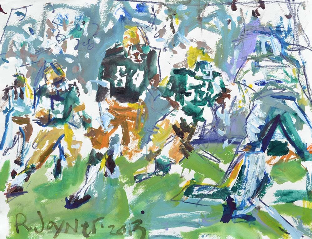 Abstract American Football Painting Sports Painting Mixed