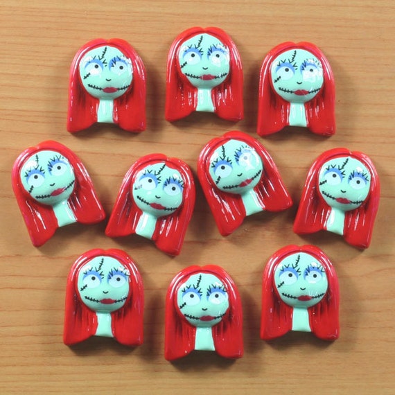 Lot 10pcs the Nightmare Before Christmas Sally Resin Cabochon