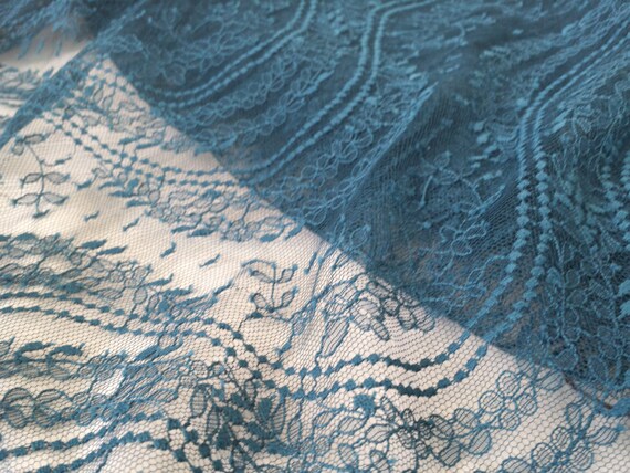 Turquoise Lace Fabric by the yard Kate Middleton by LaceToLove