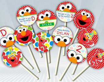 Elmo Cupcake Toppers