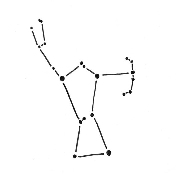 Items Similar To Orion Constellation Temporary Tattoo set Of 2 On Etsy