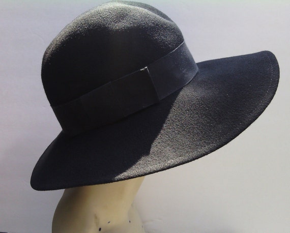 Vintage Liz Claiborne Wide Brimmed Wool by SojournerVintageShop