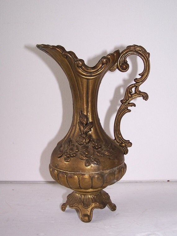 Vintage Made in Italy Brass Vase with Fabulous Patina