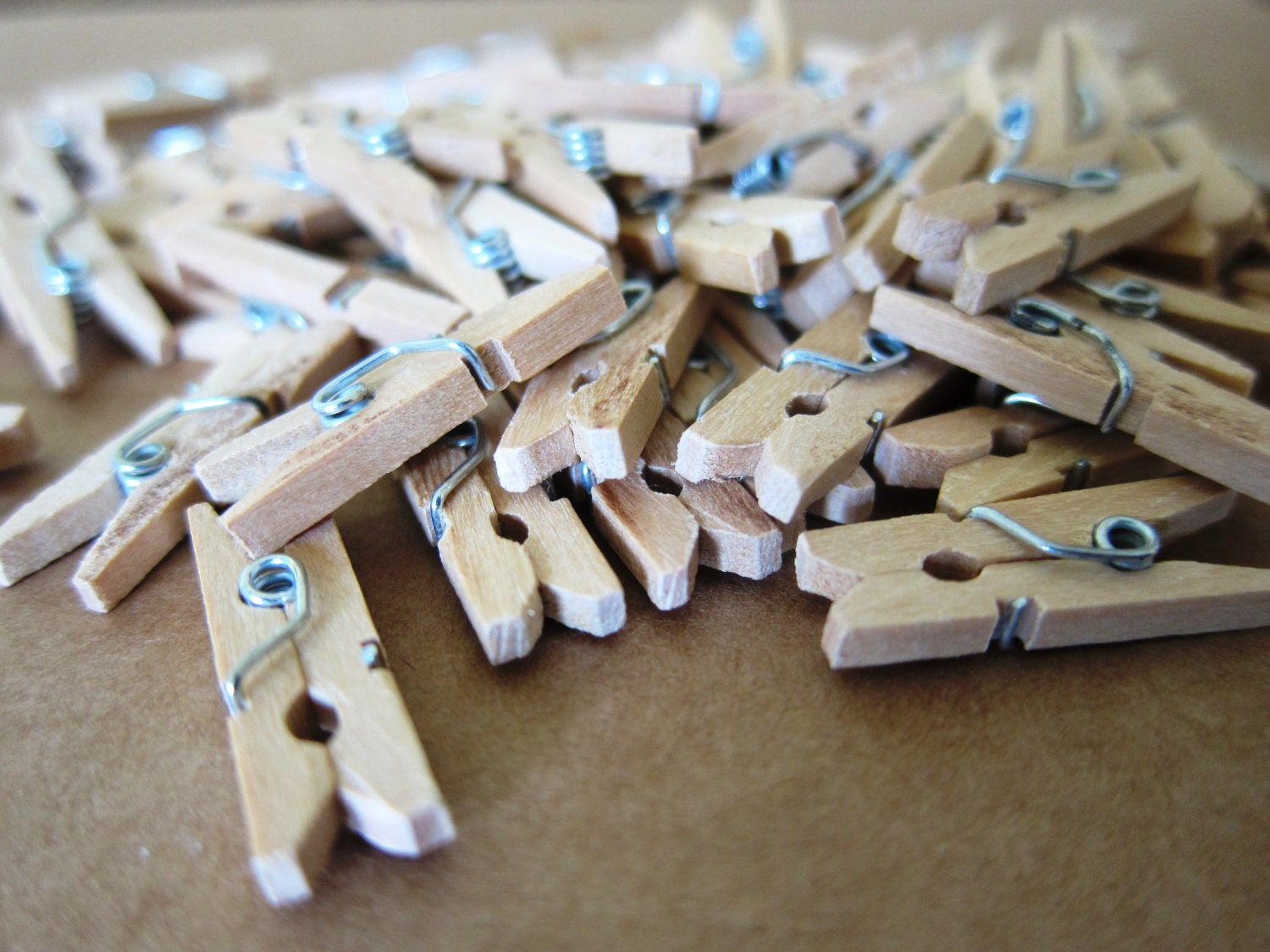 50 Mini Wooden Pegs 1 Length by InsideMyNest on Etsy