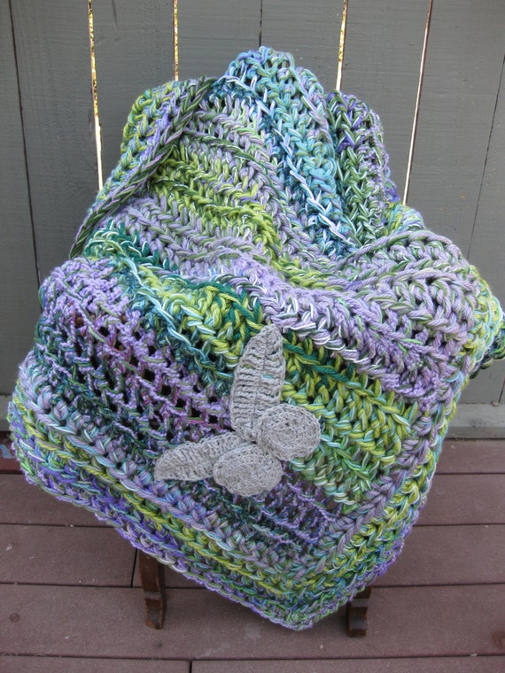 Tinkerbell crochet blanket green and by StarlingNightCrochet