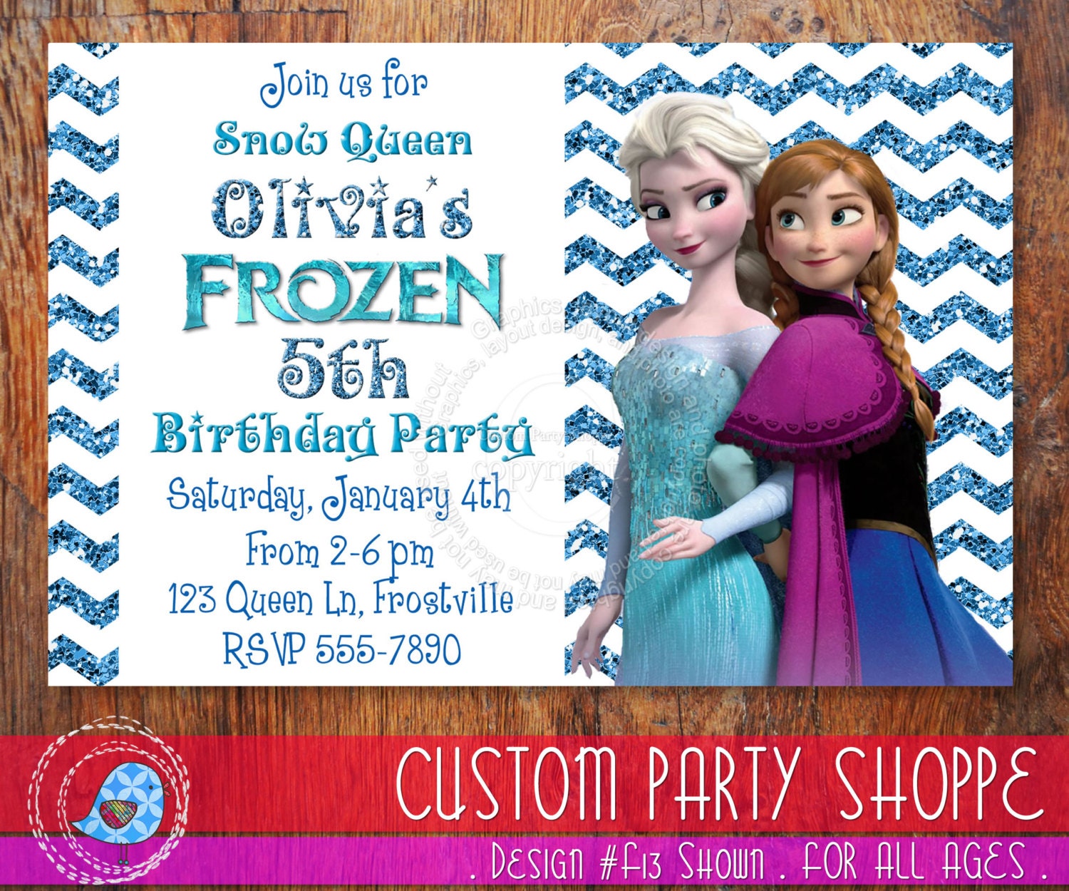 Custom Frozen Invitations 5