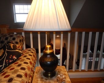POTTERY TABLE LAMP Signed "Fremont"
