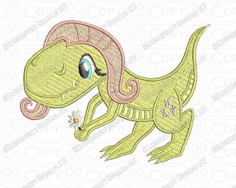 Angry Tribal T-rex Dinosaur Embroidery Design in 4x4 and 5x7