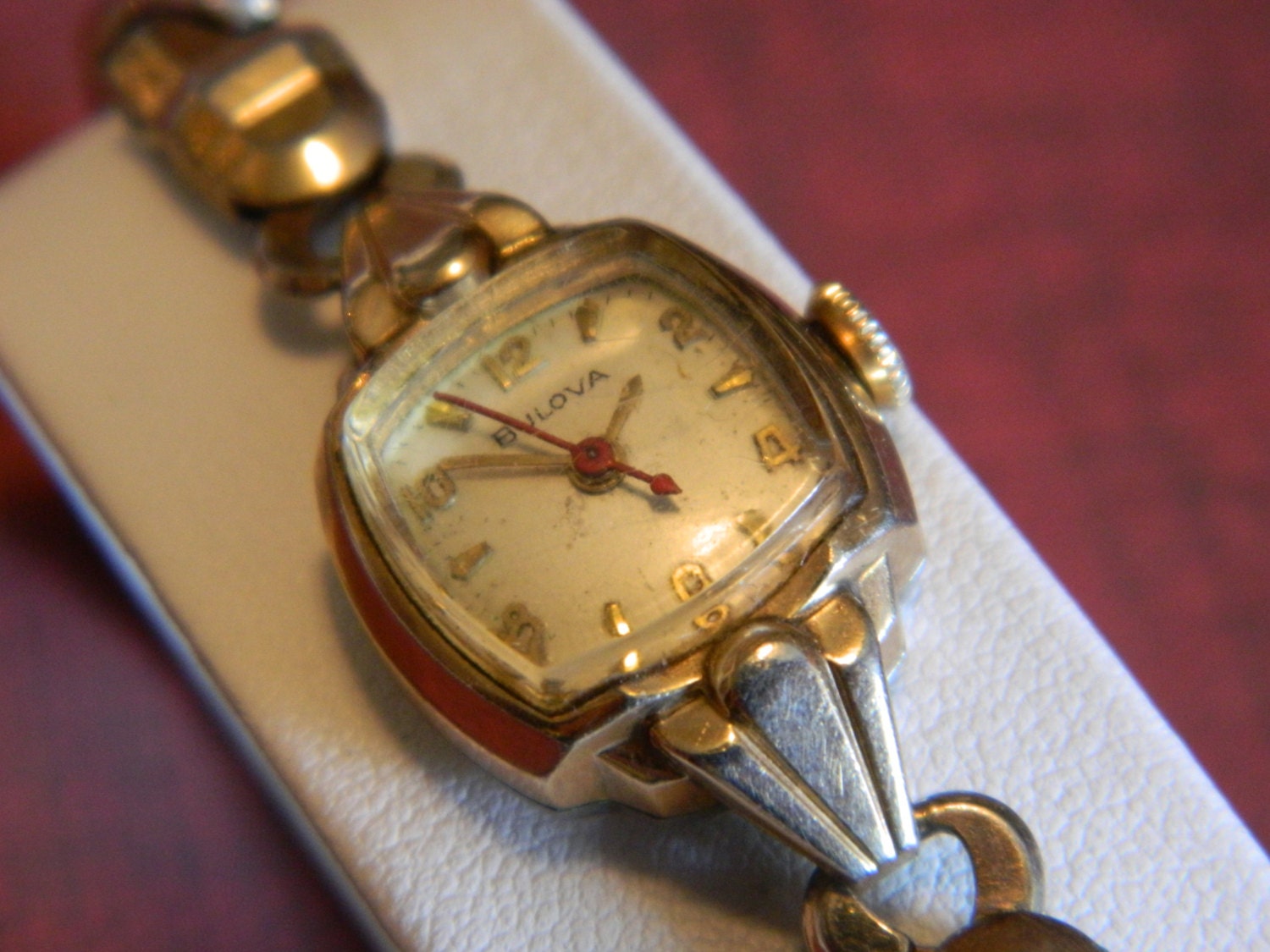 SALE Ladies Bulova 1964 Watch with 10K RGP Bezel and Original