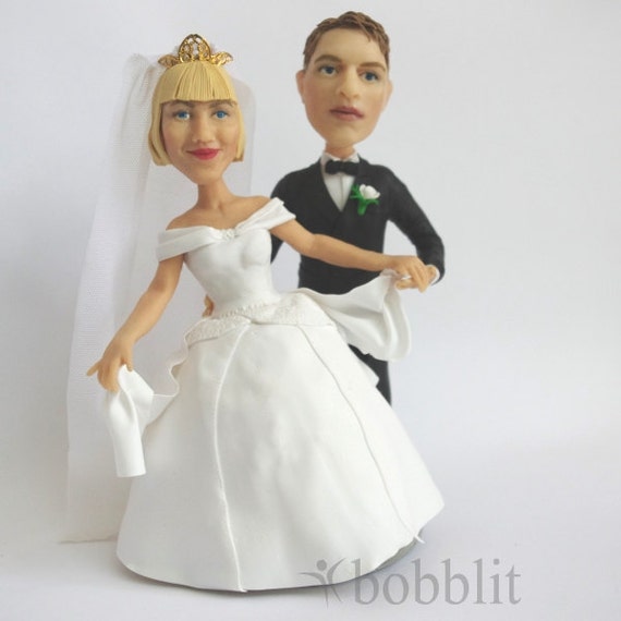 Personalized wedding  cake  topper  Made to look  like  you 