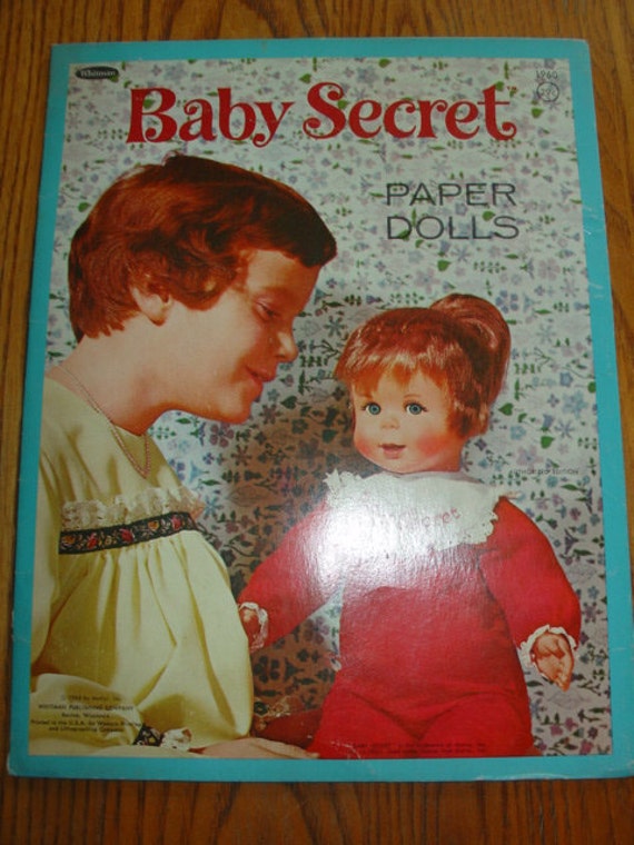 Vintage Baby Secret Paper Doll 1966 Mattel Whitman