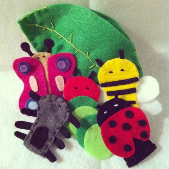 Felt Finger Puppet Insects And Bugs