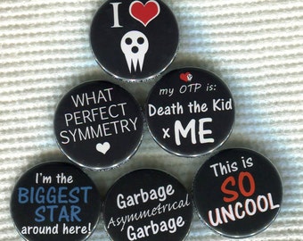 1.25" Soul Eater anime quote Pinback Button