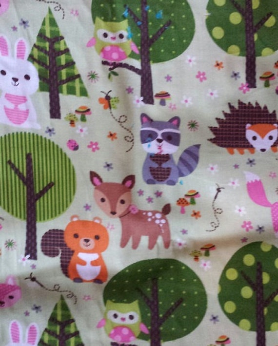 Baby Blanket Forest Animals with Your Choice of Minky