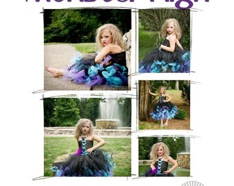 A Monster High inspired Costume Set (includes dress, chunky necklace, and hairpiece)