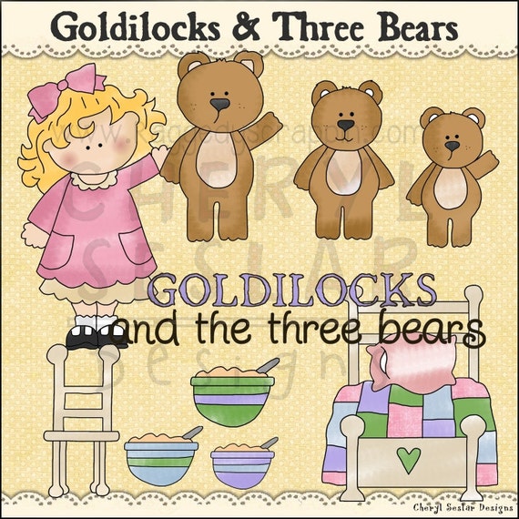 goldilocks and the three bears clipart