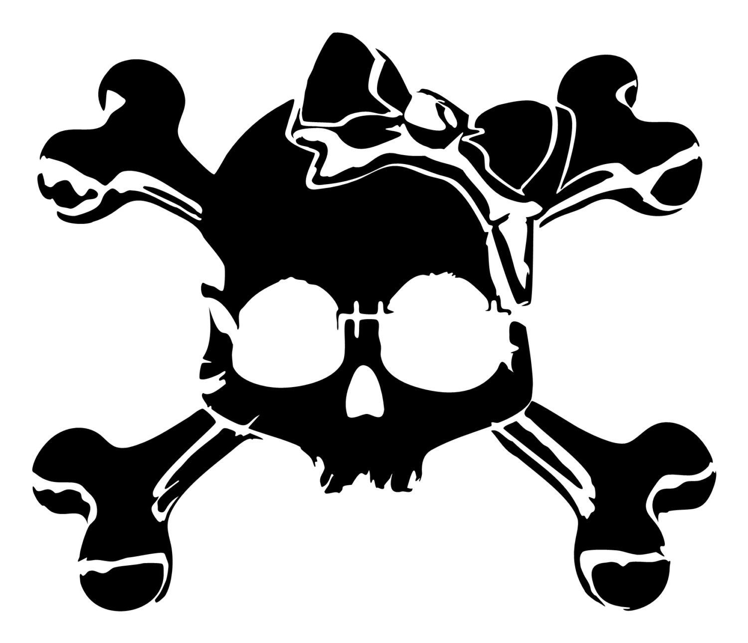 Goth Girl Skull Decal sticker Ipad xbox ps3 laptop art