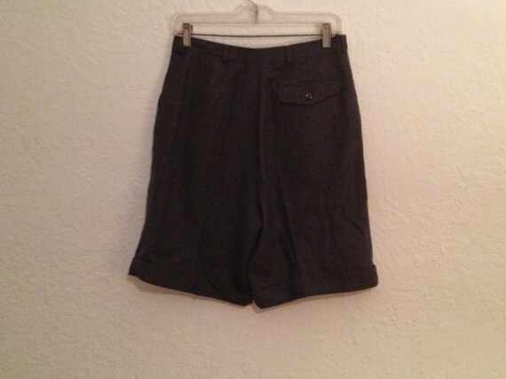 charcoal grey baggy pleated high waisted wool shorts by charcoal grey baggy pleated high waisted wool shorts by
